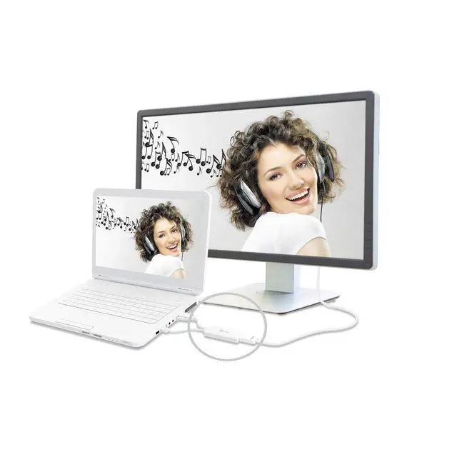 Alt view image 3 of 6 - HDMI to VGA Adapter- 4K 1080p @ 60 Hz | 1.62 Gbps and 2.7 Gbps | Compatible with Apple iMac or MacBook, PC, HDTV, Projectors and More