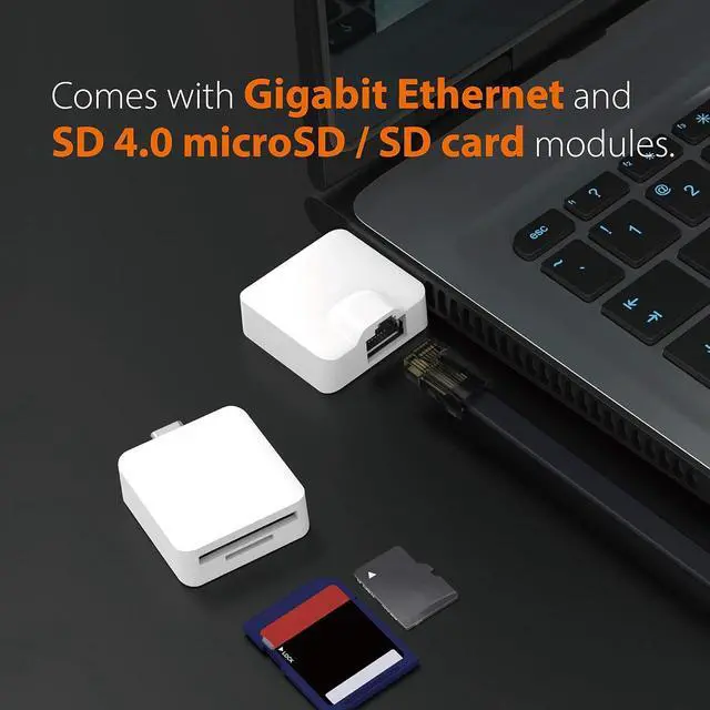Alt view image 4 of 7 - 9 in 1 USB-C Hub-SuperSpeed+Gen 2 Type C Adapter w/Ethernet, microSD/SD 4.0, 4K HDMI, USB-C 3.1 Gen2 Port, PD 100W for MacBook Pro/Air, XPS, Chromebook & Other USB C Windows Laptops (JCD375)