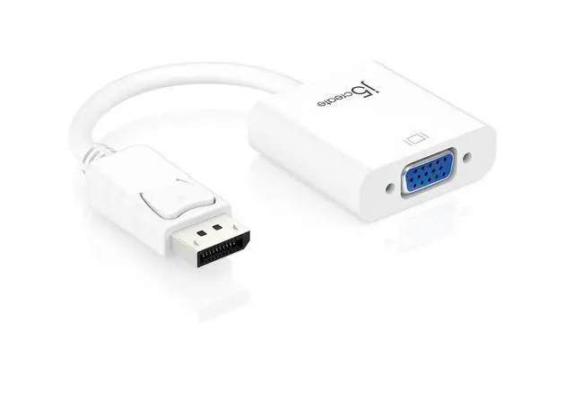 Alt view image 2 of 7 - DisplayPort to VGA Adapter- 4K 1080p @ 60 Hz | 1.62 Gbps and 2.7 Gbps | Compatible with Apple iMac or MacBook, PC, HDTV, Projectors and More