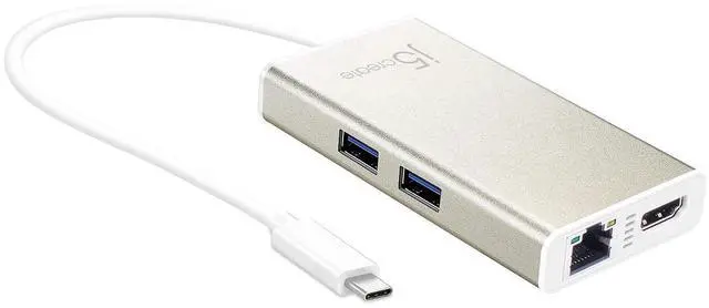 Main image of USB C Hub Multi-Adapter Docking Station with HDMI 4K, 2X USB 3.1 SuperSpeed Ports, Ethernet, Power Delivery 2.0 (JCA374)