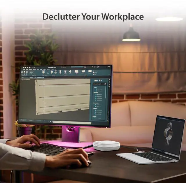 Alt view image 6 of 7 - USB-C 4K Speakerphone Dock, All-in-one Audio Dock for Video Conference, 4K HDMI, USB-A x 2, USB-C, Gigabit ethernet, Pass-Through Charging - Works with Teams, Zoom, and Google Meet (JCDS335)