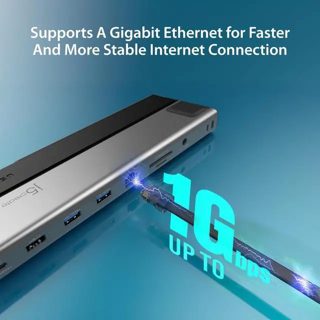 Alt view image 6 of 7 - USB4 Triple 4K Display Docking Station (JCD554)