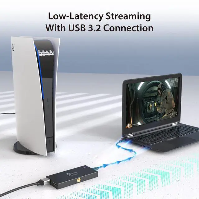 Alt view image 5 of 7 - 4K Game Video Capture Card with PD 60W Pass-Through Charging, Stream and Record 4K Video on PS5, PS4, Xbox, Switch, Work with OBS, Twitch, YouTube (JVA14)