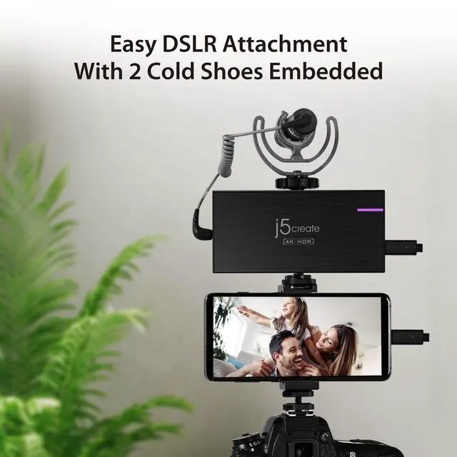 Alt view image 6 of 7 - 4K Game Video Capture Card with PD 60W Pass-Through Charging, Stream and Record 4K Video on PS5, PS4, Xbox, Switch, Work with OBS, Twitch, YouTube (JVA14)