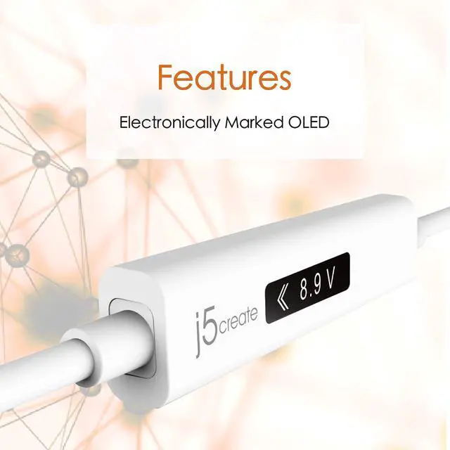Alt view image 3 of 7 - USB to USB C Cable 4ft USB-A 2.0 to USB Type C with OLED Digital Dynamic Power Meter | 60W/3A/480 Mbps Max Fast Charger Cord with Power Delivery 2.0 for Cell Phone, Tablet, Game Console