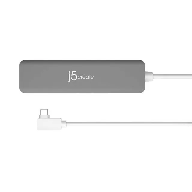 Alt view image 3 of 6 - 5 in 1 Compact USB-C Hub, Type C Adapter with 4K HDMI, 2 USB 3.0 Ports, SD and microSD Card Reader, for MacBook Pro, MacBook Air, XPS, Chromebook, and Other USB C Windows Laptops (JCD372)