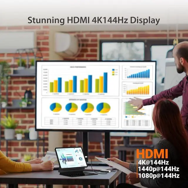 Alt view image 3 of 7 - USB-C to USB 10Gbps & HDMI 4K144Hz Adapter (JCA399G)