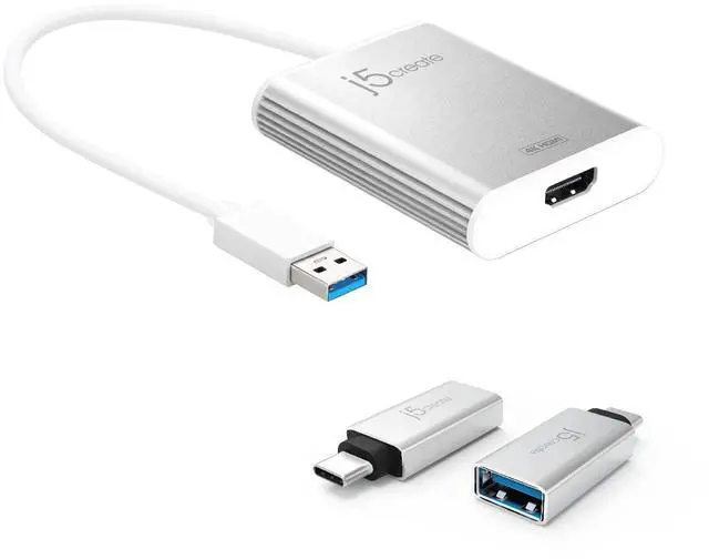 Main image of USB Type-A 3.0 to 4K HDMI Display Adapter + USB C to USB Type-A Adapter (JUA354 + JUCX15X2)