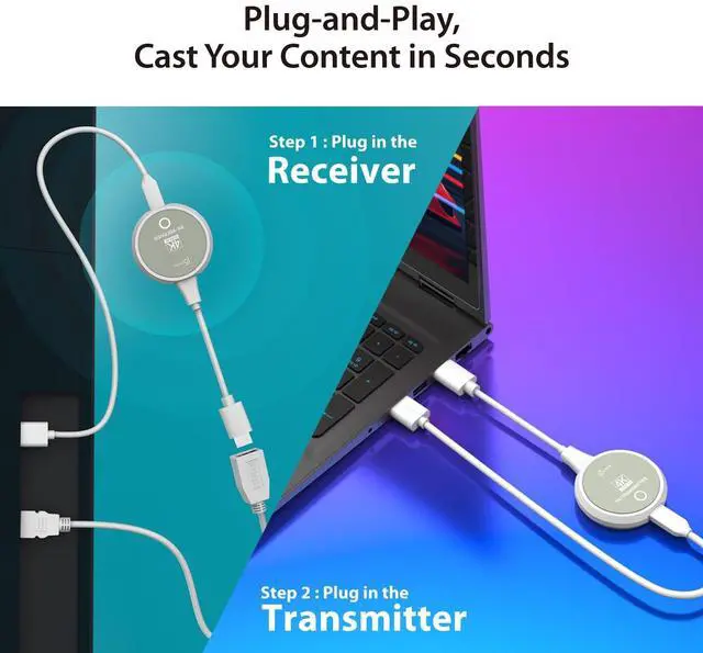 Alt view image 3 of 7 - Wireless Extender for USB Webcam + ScreenCast 4K Wireless HDMI Transmitter and Receiver