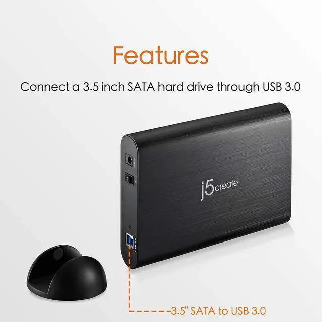 Alt view image 2 of 7 - 3.5 Inch SATA to USB 3.0 External Hard Drive Enclosure