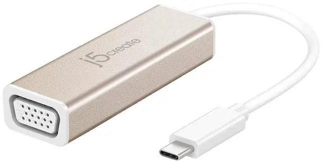 Main image of USB Type-C to VGA Adapter, Thunderbolt 3/4 to VGA, Aluminium Shell, Compatible with iPhone 16/15 Pro Max, MacBook Pro/Air, iPad Pro, XPS, S22/23/24 and More (JCA111)