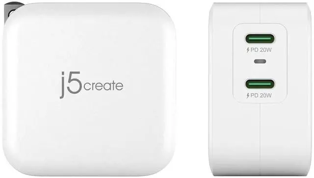 Alt view image 2 of 6 - PD 40W Dual Port USB C Wall Charger - Fast Charging for iPhone 15, 15 Plus, 15 Pro, 15 Pro Max, 14, 13, 12, 11, Galaxy S23, S22, S21, iPad, AirPods & More (JUP2440)