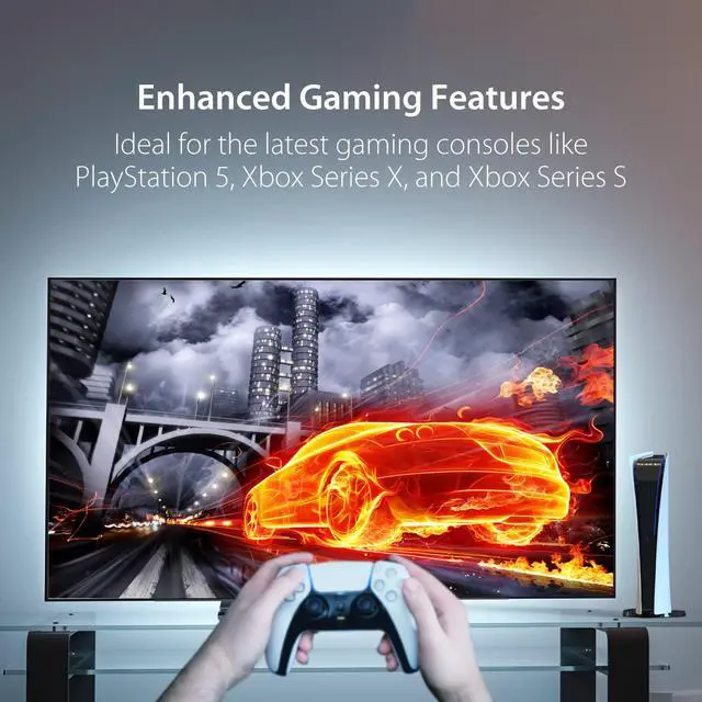 Alt view image 7 of 7 - 8K 60Hz Certified Ultra High Speed HDMI Cable 6.6 ft / 2M 48Gbps, Supports 4K 120Hz, HDMI 2.1, eArc, HDR, Dolby Vision for PS5, Xbox Series X, HDTV, Blue-Ray (JDC53)