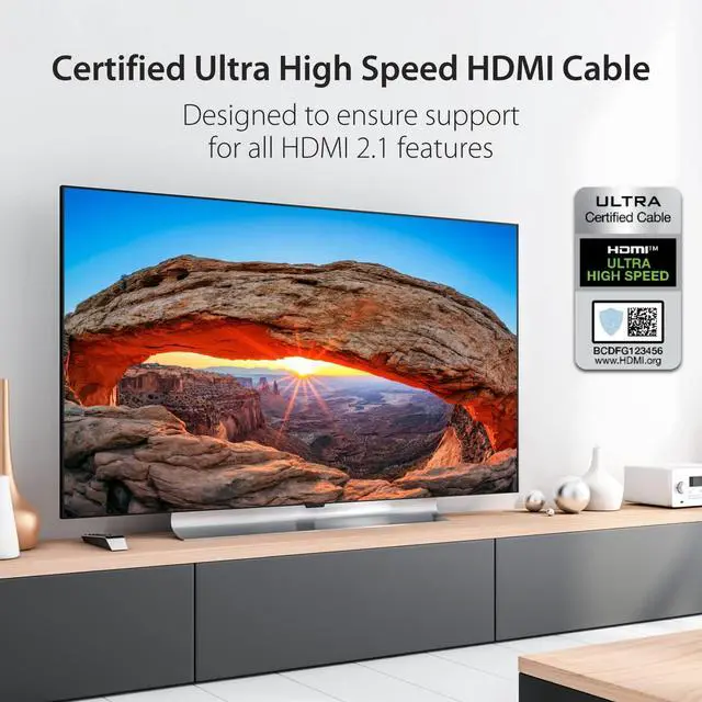 Alt view image 4 of 7 - 8K 60Hz Certified Ultra High Speed HDMI Cable 6.6 ft / 2M 48Gbps, Supports 4K 120Hz, HDMI 2.1, eArc, HDR, Dolby Vision for PS5, Xbox Series X, HDTV, Blue-Ray (JDC53)