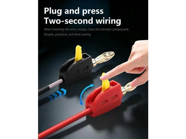 Alt view image 2 of 7 - 4mm Banana Plugs, High Push-Button Current Quick Connect 24K Gold-Plated Speaker Plug Connectors | for Home Theater, Speaker, Amplifier, 5 Pair/10 PCS