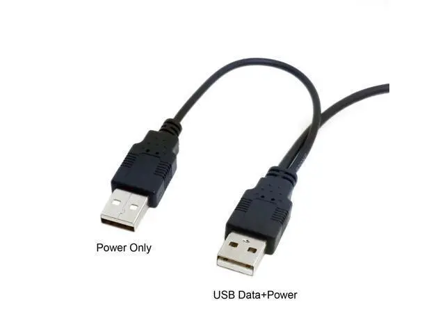 Alt view image 4 of 5 - 80cm Dual USB 2.0 Male to Standard B Male Y Cable for Printer & Scanner & External Hard Disk Drive