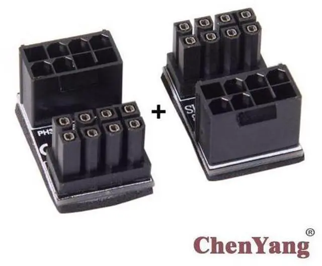 Main image of Chenyang 8pin Male 180 Degree Angled to ATX 8Pin Female Power Adapter for Desktops Graphics Card