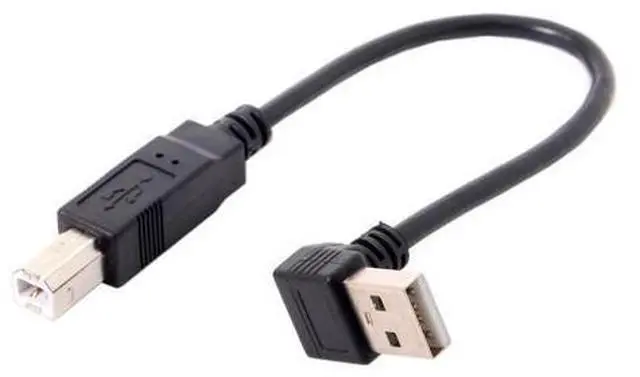 Main image of Chenyang B type Male to down Angled USB 2.0 Male Cable for Printer scanner Hard Disk 20cm