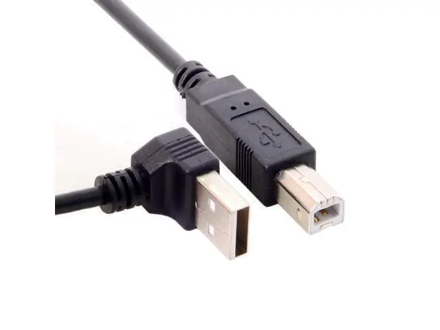 Alt view image 3 of 3 - Chenyang B type Male to down Angled USB 2.0 Male Cable for Printer scanner Hard Disk 20cm