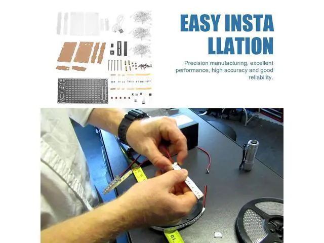 Alt view image 7 of 7 - Mini Electronic Display Sound Activated Home Stereo Speaker DIY Solder Project Kit
