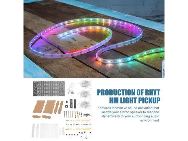 Alt view image 6 of 7 - Mini Electronic Display Sound Activated Home Stereo Speaker DIY Solder Project Kit