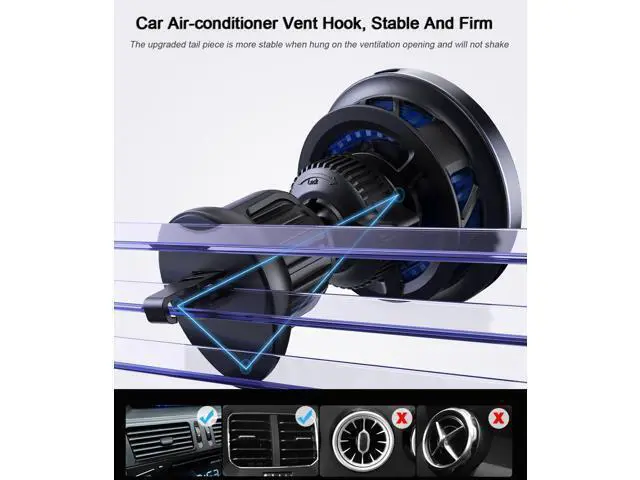 Alt view image 4 of 7 - RGB 15W Magnetic Car Vent Wireless Charger Holder Semiconductor Cooling Fast Charging Mount Fit iPhone 15/iPhone 14/13/12 Series and Magnetic Case