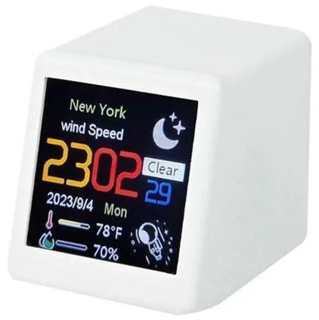 Main image of Smart WiFi Weather Station Clock DIY Cute GIF Animations Desktop Decoration Electronic Album Function MINI Clock B Easy Install