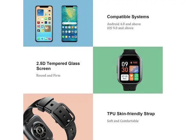 Alt view image 6 of 7 - Smart Watch, 1.69" HD Touch Screen Fitness Watch for Men Women, 25 Sports Modes Fitness Tracker with Heart Rate Sleep Monitor, Pedometer Activity Trackers, IP68 Waterproof Smartwatch for Android IOS