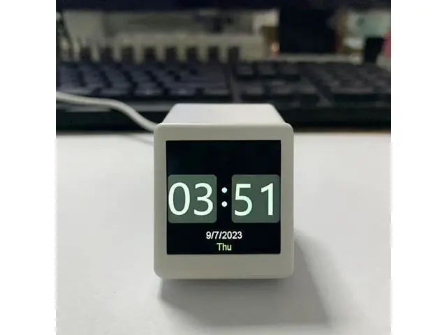 Alt view image 5 of 7 - Smart WiFi Weather Station Clock DIY Cute GIF Animations Desktop Decoration Electronic Album Function MINI Clock B Easy Install