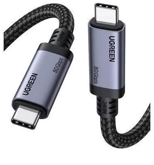 Main image of UGREEN USB C to USB C Cable 240W USB4 Gen4 80Gbps Premium 17K Dual 8K Triple 4K Display PD3.1 Type C Fast Charging Compatible with USB C Monitors, MacBook, iPad, iPhone 17/16/15, 3.3FT