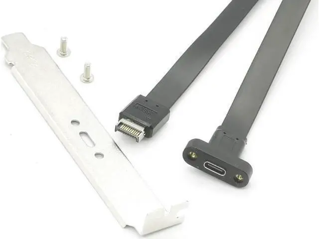 Alt view image 3 of 7 - Vszerda 20Gbps USB 3.2 Gen 2x2 USB-C Adapter Flat Cable, Internal USB 3.2 20-Pin Type-E