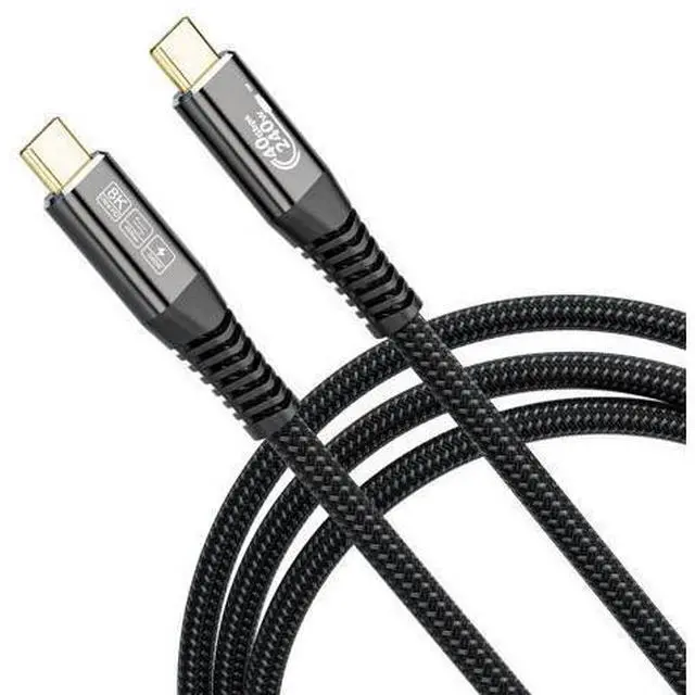 Main image of Vszerda 240W for USB 4 Long Cable 6.6 ft, Support 8K@60Hz, 4K@144Hz 40Gbps/240W PD Charging Compatible with Thunderbolt 4/3 iPhone 15 Pro/15 Pro Max, MacBook Pro, Docking, eGPU, SSD, Surface Pro