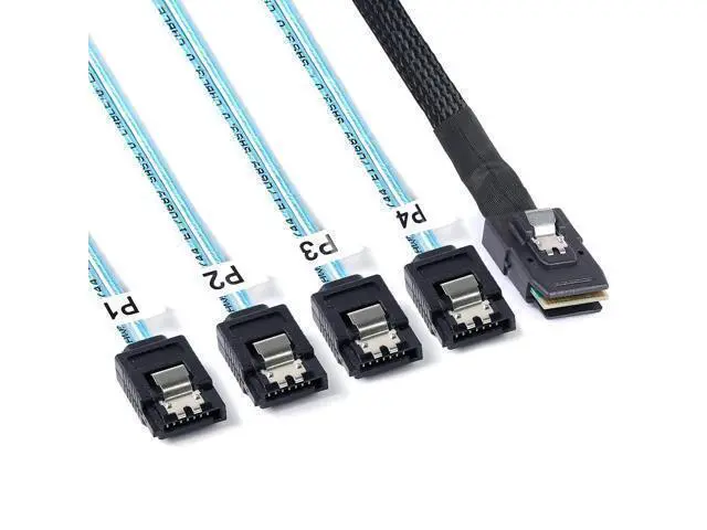 Alt view image 7 of 7 - Vszerda 2Pack Mini SAS to SATA Cable: 0.5M SFF-8087 to SATA Forward Breakout Cable SFF8087 SAS Controller to Hard Drive(1.6FT)