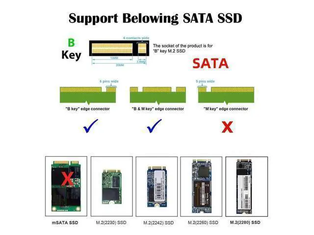 Alt view image 4 of 7 - Vszerda B-Key 22x30mm to 22x42mm Male to Female Extension Adapter for 2230 SSD Wireless Card