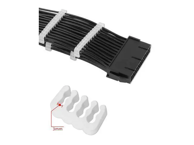 Alt view image 4 of 7 - Vszerda Cable Comb Kit,PSU Cable Combs,CPU Cable Management,48 pcs Set 24-pin x 8,8-pin x 24,6-pin x 16,3mm up to 3.4mm black