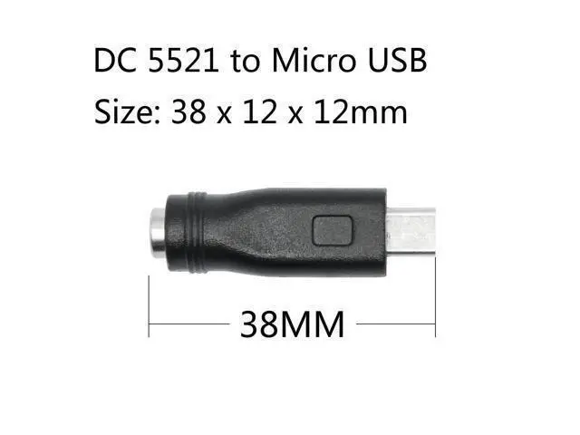 Alt view image 6 of 7 - Vszerda DC 5.5mm x 2.1mm to Micro USB Adapter, 5V DC 5521 Female to Micro USB Male Plug Convert Connector Power (4Pcs)