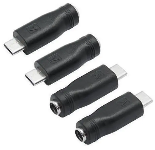 Main image of Vszerda DC 5.5mm x 2.1mm to USB C Adapter, 5V DC 5521 Female to USB Type C Male Plug Convert Connector Power (4Pcs)
