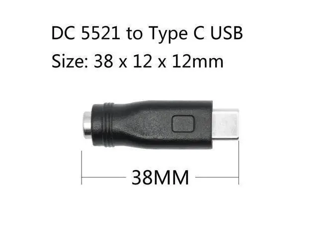Alt view image 6 of 7 - Vszerda DC 5.5mm x 2.1mm to USB C Adapter, 5V DC 5521 Female to USB Type C Male Plug Convert Connector Power (4Pcs)