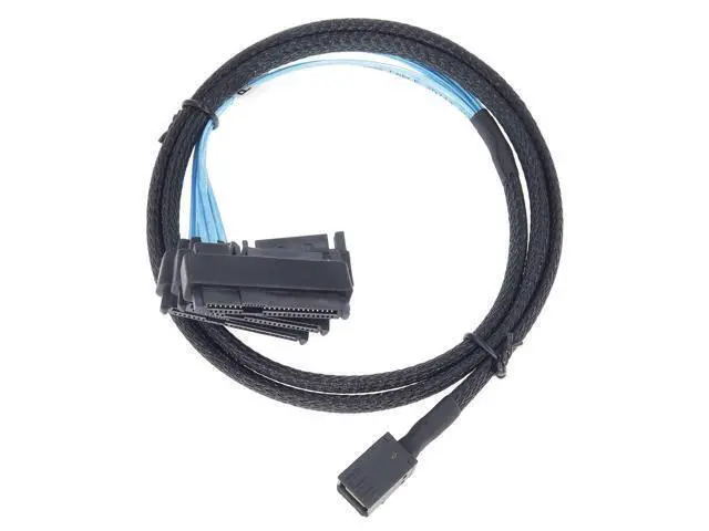Alt view image 2 of 7 - Vszerda Mini SAS to SAS Cable Breakout Internal Fan-Out HD SFF-8643 to SFF-8482 29Pin with Sata Power for Raid Controller to HDD 1M Length
