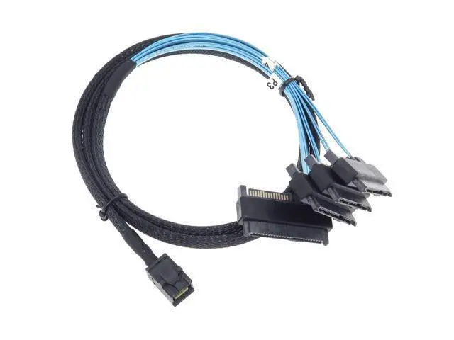 Alt view image 3 of 7 - Vszerda Mini SAS to SAS Cable Breakout Internal Fan-Out HD SFF-8643 to SFF-8482 29Pin with Sata Power for Raid Controller to HDD 1M Length
