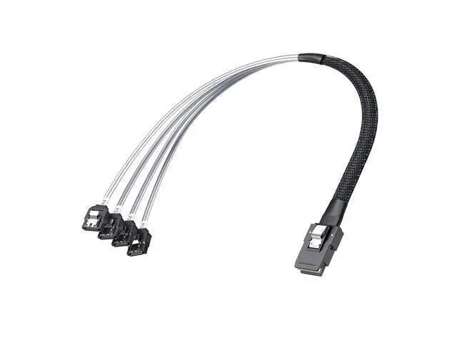 Alt view image 6 of 7 - Vszerda MiniSAS SFF-8087 Fan-Out Cable Breakout to 4xSATA, 6Gbps High-Speed Cable for RAID Controllers, Servers & Storage Enclosures, 1-m(3.3ft)