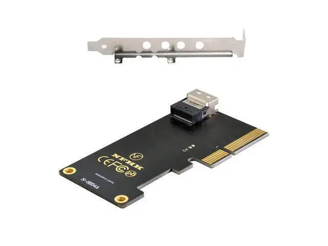 Alt view image 2 of 7 - Vszerda PCI-E 4X to U.2 U2 Kit SFF-8639 to SFF-8654 Slimline SAS NVME PCIe SSD Adapter for Mainboard