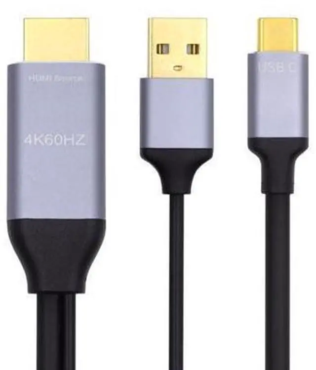Main image of Vszerda Reversible HDMI to USB-C Cable 4K, HDMI 1.4 Source to USB 3.1 Type C Male HDTV Cord for for Laptop Monitor 1.8m