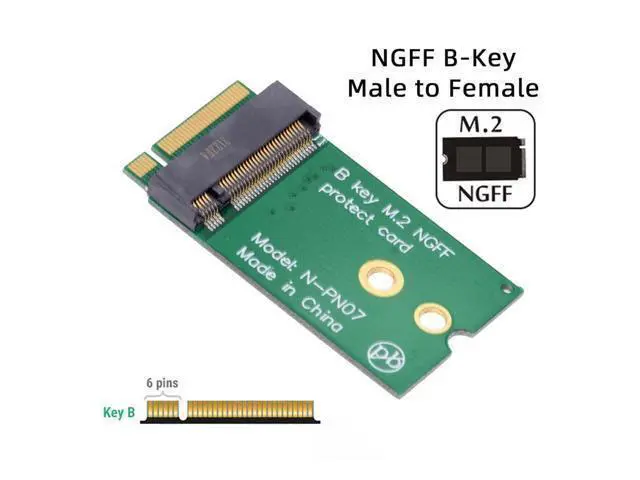Alt view image 2 of 7 - Vszerda B-Key 22x30mm to 22x42mm Male to Female Extension Adapter for 2230 SSD Wireless Card