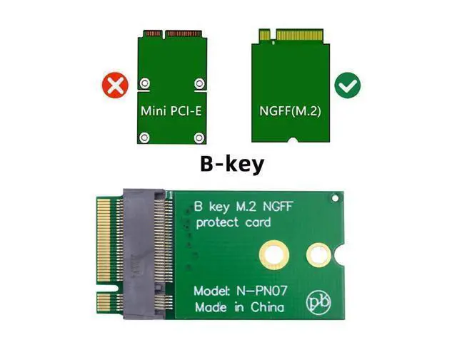 Alt view image 3 of 7 - Vszerda B-Key 22x30mm to 22x42mm Male to Female Extension Adapter for 2230 SSD Wireless Card