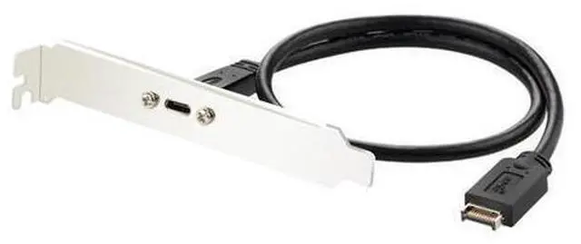 Main image of Vszerda USB 3.1 Type C Front Panel Header Extendsion 50Cm Cable,Type E to USB C Connector with PCIe Full Height Bracket
