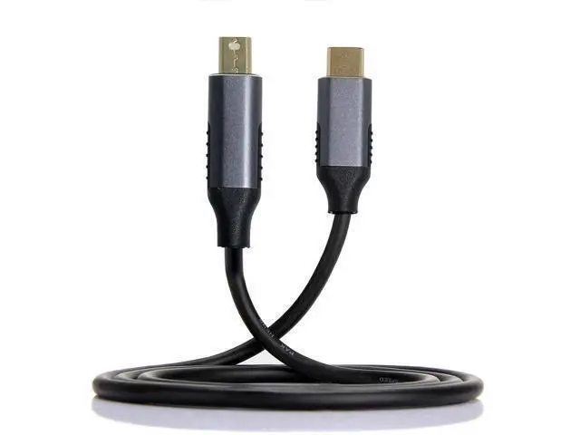 Alt view image 4 of 7 - Vszerda USB 3.1 Type C USB-C Source to Mini DisplayPort DP Displays Male 4K Monitor Cable for Laptop 1.8m