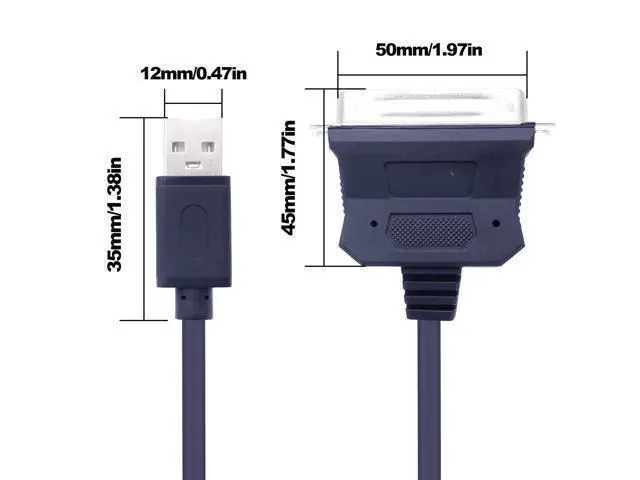 Alt view image 2 of 7 - Vszerda USB to CN36 Parallel Port Printer Cable USB 2.0 to Centronics 36 Pin Parallel IEEE 1284 Printer Adapter Cable Converter Cord-1.2M/3.9FT