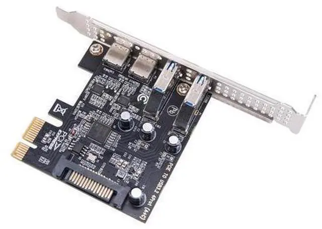 Main image of Vszerda USB3.1 Gen1 5Gbps Dual Type-A & Type-C USB-C Female to PCI-E Card Adapter USB PCI-E Express 1x uPD720201 with Low Profile Bracket