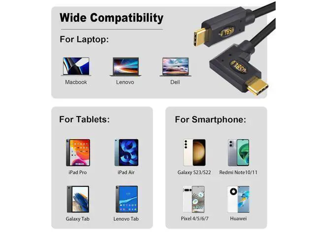 Alt view image 7 of 7 - Vszerda USB4.0 Cable Spring Coiled, USB C to USB C Cord 8K/6K @60hz 40Gbps 240W Fast Data Charging Type C Spring Spiral Cord Cables, 4FT/1.2M (Male to Female, Straight to Left/Right Angled)